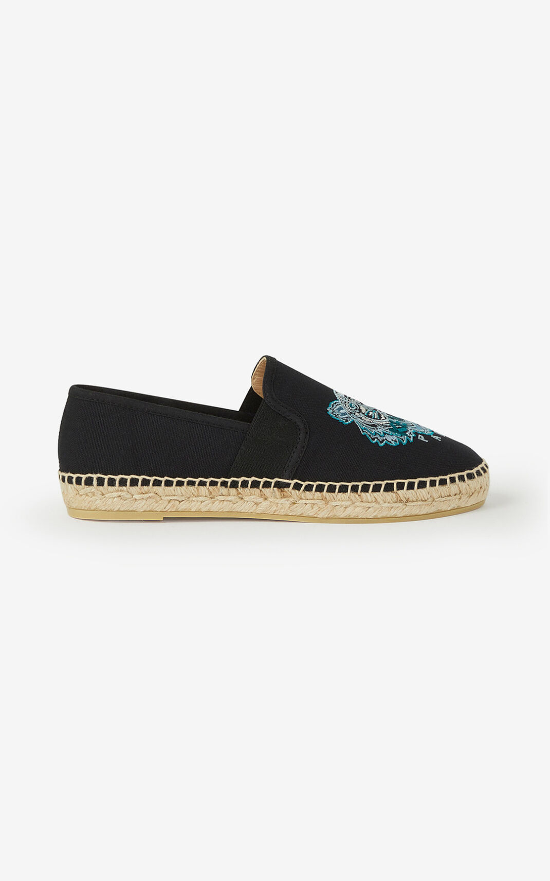 Kenzo Elasticated canvas Tiger Espadrile Ženske - Crne - Hrvatska ADPNTW736